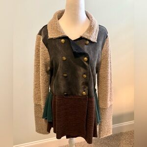 Gimmicks by BKE Women's Brown and Tan BOHO Jacket Size M